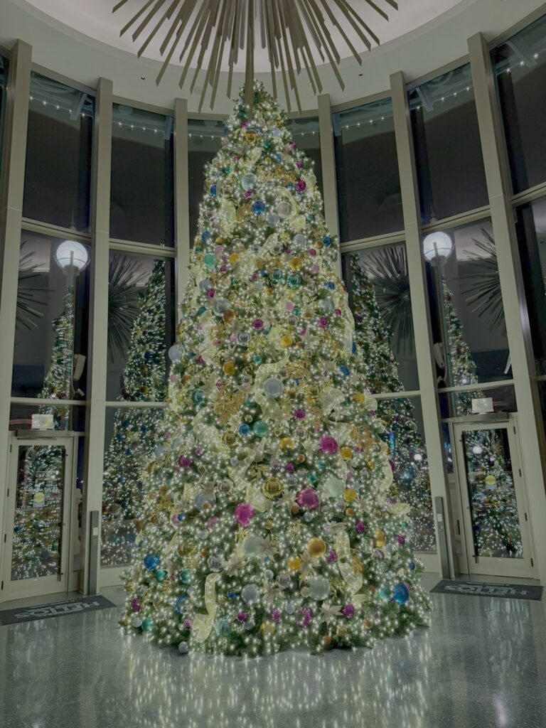 Christmas Tree in lobby at Helios Grand Hotel 2025